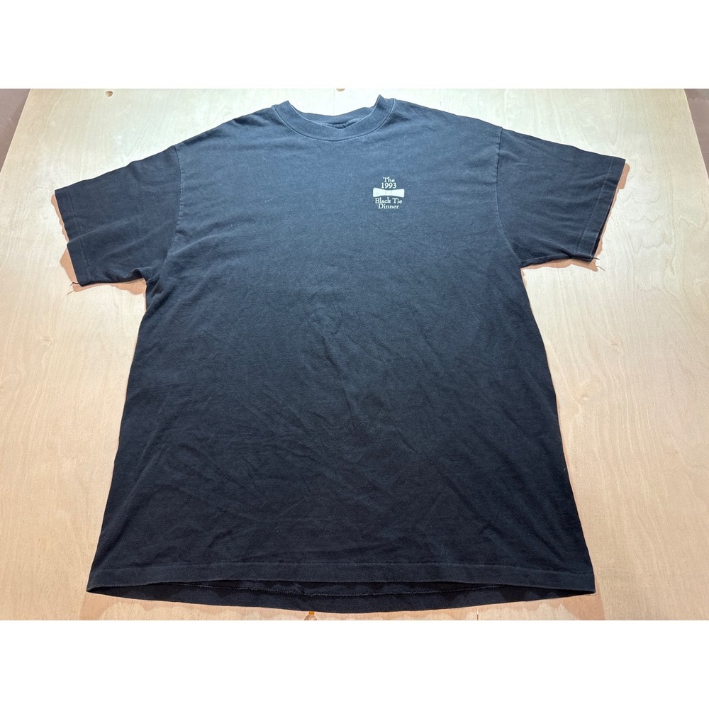 Vintage 1993 Black Tie Dinner T-Shirt Hanes Beefy-T Single Stitch USA Large